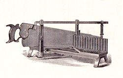 langdon improved miter box with panel saw